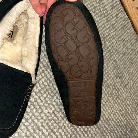 UGG Black Shearling Loafers - Picture 9 of 10
